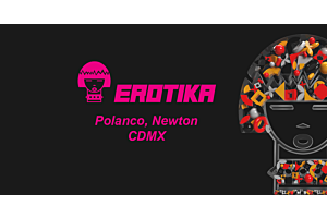 Logo de Erotika y gráfico artístico para tienda Newton en Polanco, CDMX