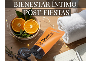 Ritual de bienestar íntimo post-fiestas con cítricos, lavanda y productos de cuidado personal Erotika.
