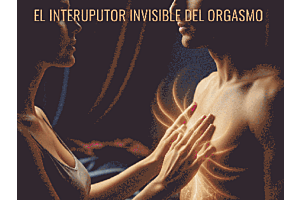 pareja en un momento íntimo con destellos de luz que representan la energía y la respiración profunda.