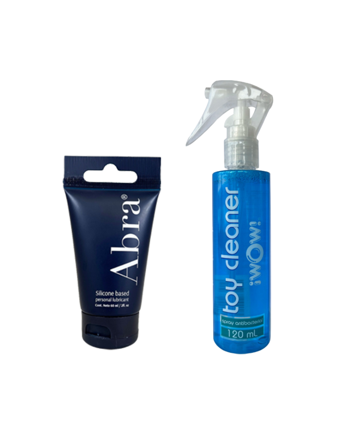 Kit Pro: Lubricante Abra Silicón + Toy Cleaner iWow!