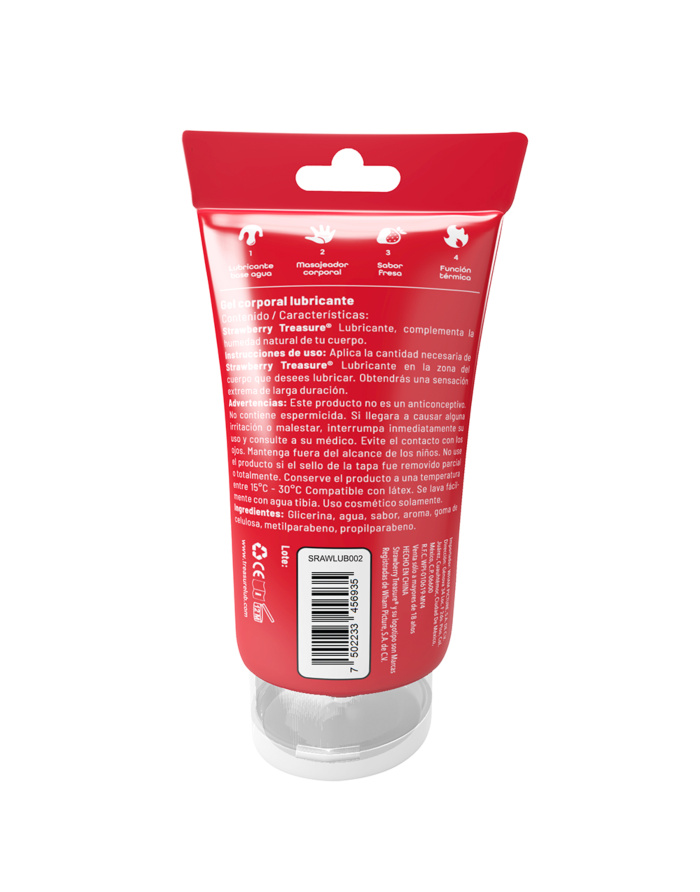 LUBRICANTE 4EN1 STRAWBERRY BY TREASURE 60ML