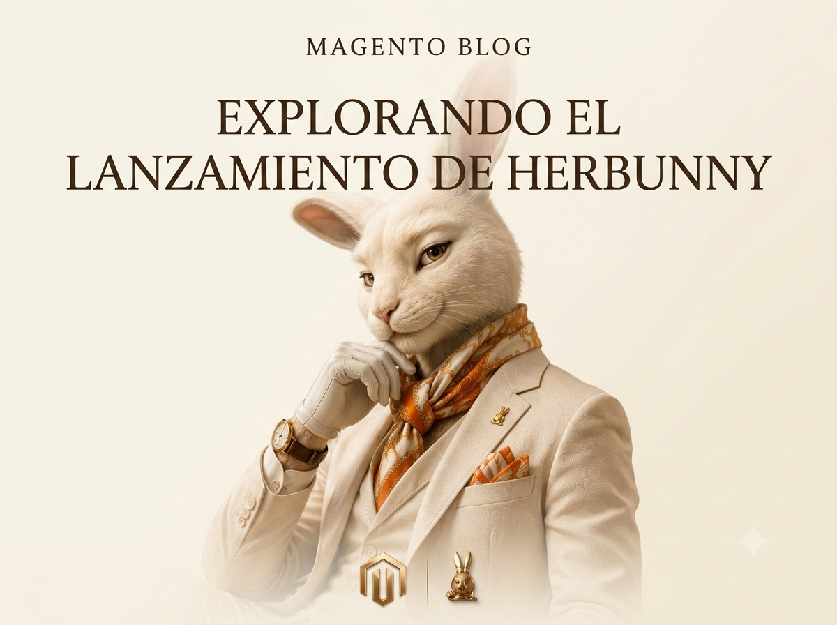 Conejo blanco elegante con traje de lujo marfil y pañuelo naranja, imagen de portada del blog sobre el lanzamiento de Herbunny.