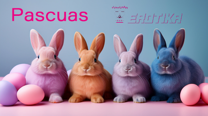Cuatro vibradores tipo rabbit en colores pastel morado, azul, peach y rosa suave, dispuestos sobre un fondo blanco limpio que resalta su diseño ergonómico y orejas flexibles de estimulación clitoridiana.
