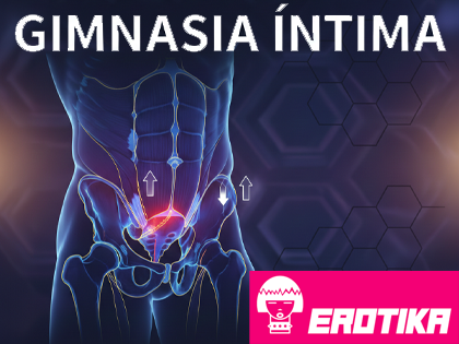 Ilustración médica digital de la anatomía del torso masculino resaltando los músculos del suelo pélvico en un fondo tecnológico azul oscuro con patrones hexagonales.