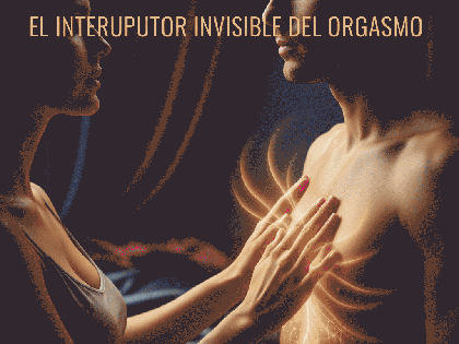 pareja en un momento íntimo con destellos de luz que representan la energía y la respiración profunda.